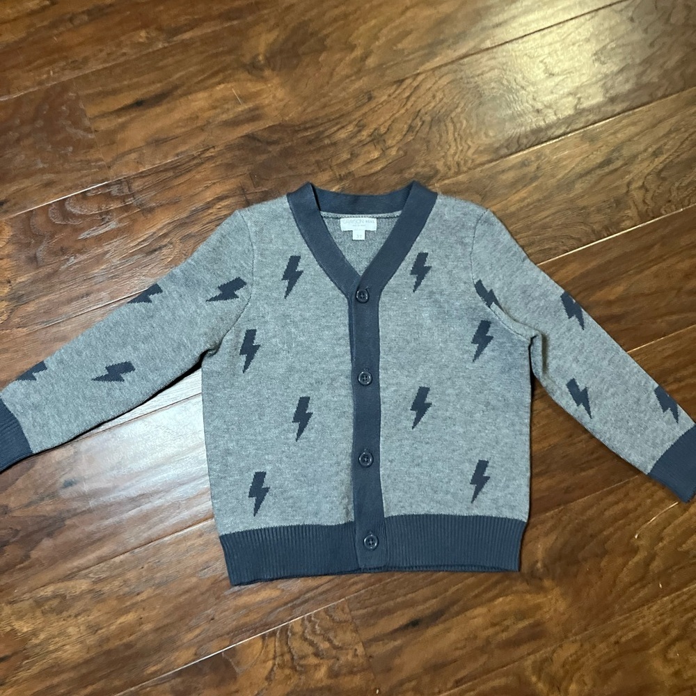 Grayson Mini Lightning Bolt Cardigan 3T NWOT